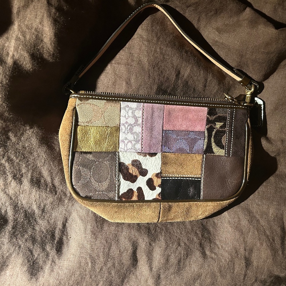 coach purple patchwork demi bag - image 1